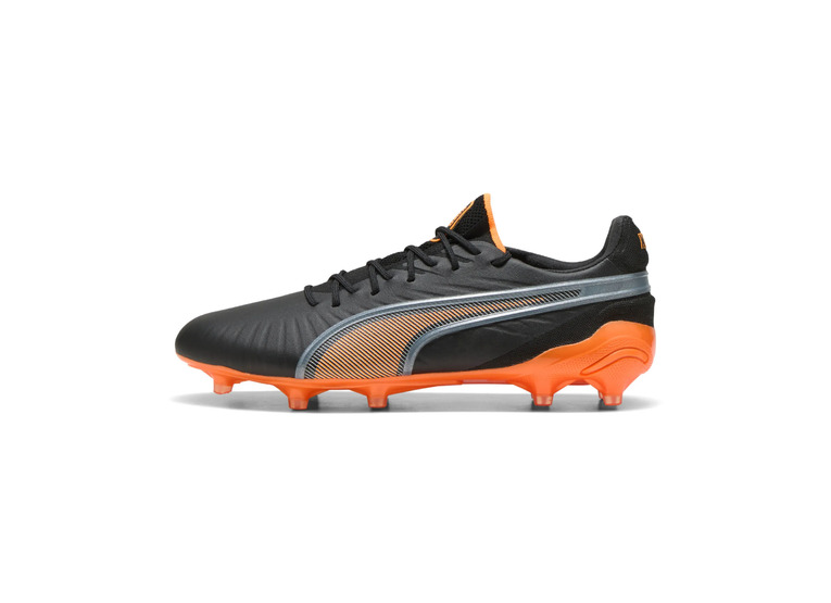 Puma King Ultimate FG/AG voetbalschoen zwart/heat fire/zilver