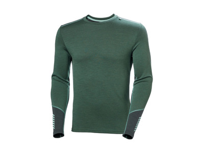Helly Hansen LIFA merino midweight crew base layer jungle green heren Helly Hansen LIFA merino midweight crew base layer jungle green heren