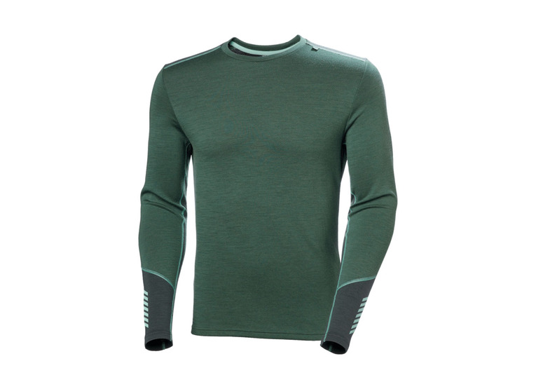 Helly Hansen LIFA merino midweight crew base layer jungle green heren Helly Hansen LIFA merino midweight crew base layer jungle green heren