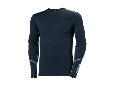 Helly Hansen LIFA merino midweight crew base layer navy heren Helly Hansen LIFA merino midweight crew base layer navy heren