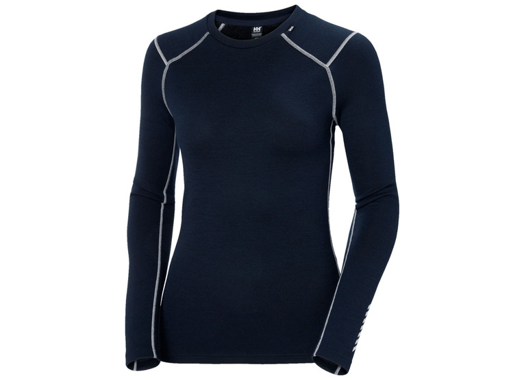 Helly Hansen LIFA merino midweight crew base layer navy dames Helly Hansen LIFA merino midweight crew base layer navy dames