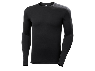 Helly Hansen LIFA merino midweight crew base layer zwart heren Helly Hansen LIFA merino midweight crew base layer zwart heren