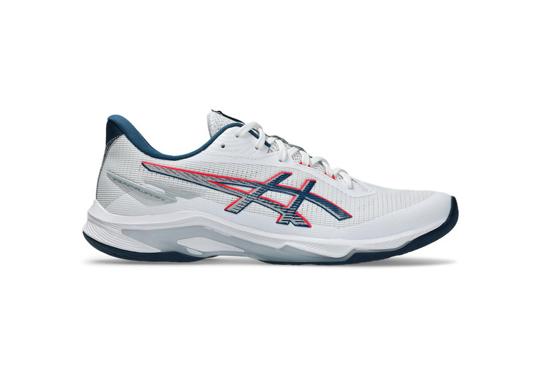 Asics Netburner Ballistic FF 4 indoorschoen wit/mako blue heren