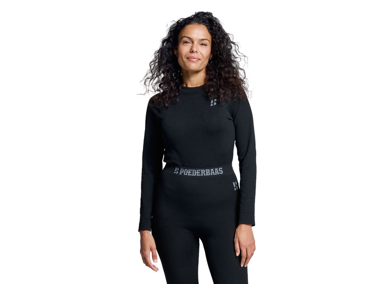 Poederbaas Baselayer shirt zwart dames Poederbaas Baselayer shirt zwart dames