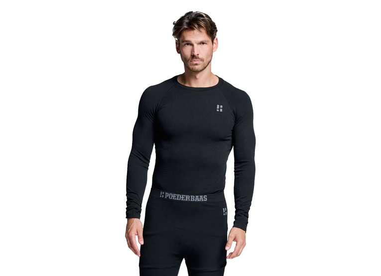 Poederbaas Baselayer shirt zwart heren Poederbaas Baselayer shirt zwart heren