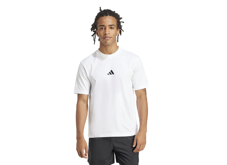 Adidas Essentials Small Logo Single Jersey T-shirt wit heren Adidas Essentials Small Logo Single Jersey T-shirt wit heren