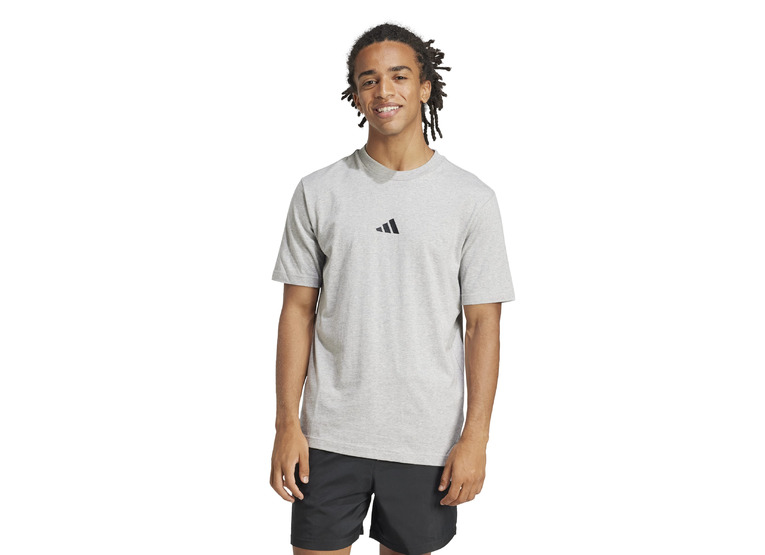 Adidas Essentials Small Logo Single Jersey T-shirt grijs heren Adidas Essentials Small Logo Single Jersey T-shirt grijs heren