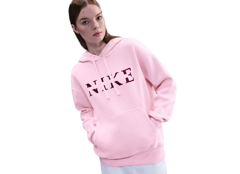 Nike Sportswear Phoenix fleece hoodie pink foam dames