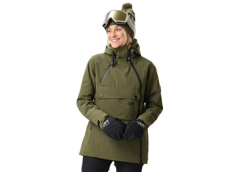 Colourwear cake anorak 2.0 dark olive dames