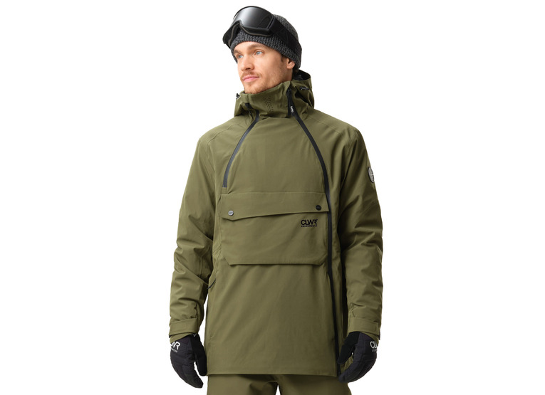 Colourwear foil anorak dark olive heren