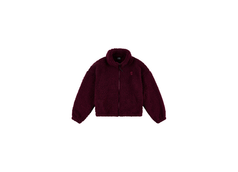 Poederbaas four seasons fluffy jacket bordeaux dames