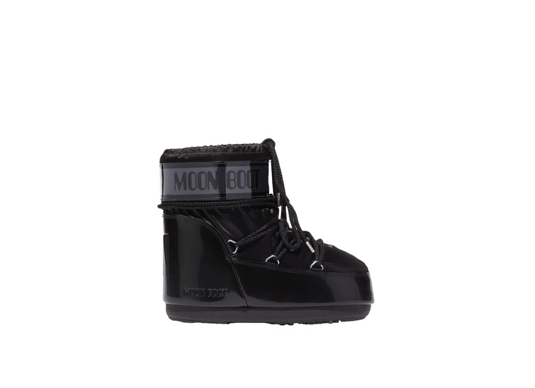 Moon Boot Icon Low glance satin boots zwart dames Moon Boot Icon Low glance satin boots zwart dames