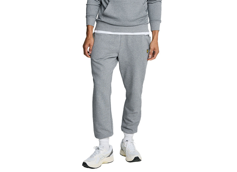 Lyle & Scott slim fit trainingsbroek mid grey marl heren