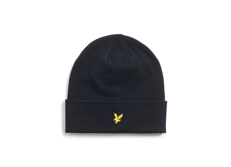 Lyle & Scott cotton merino beanie navy heren Lyle & Scott cotton merino beanie navy heren