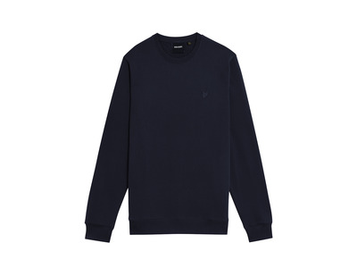 Lyle & Scott Superfine crew neck sweatshirt dark navy heren Lyle & Scott Superfine crew neck sweatshirt dark navy heren