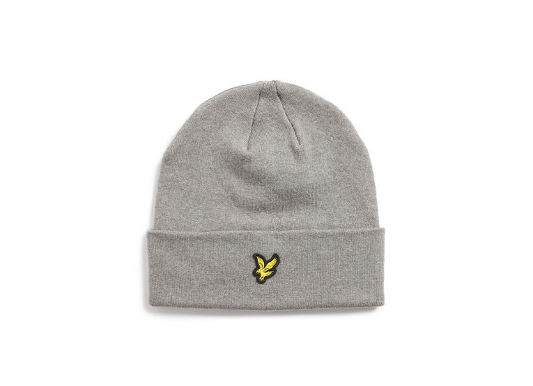 Lyle & Scott cotton merino beanie grijs heren Lyle & Scott cotton merino beanie grijs heren