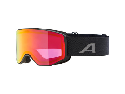 Alpina Venet Q-lite goggle mat zwart/mirror red unisex Alpina Venet Q-lite goggle mat zwart/mirror red unisex