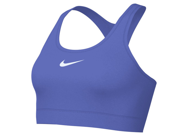 Nike Swoosh medium support sportbeha blauw dames Nike Swoosh medium support sportbeha blauw dames