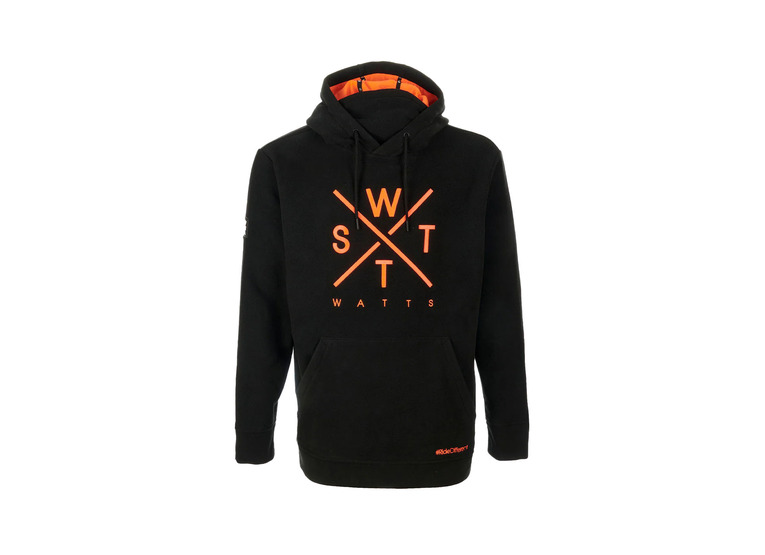 Watts X-Track fleece sweatshirt zwart/fluo oranje unisex Watts X-Track fleece sweatshirt zwart/fluo oranje unisex