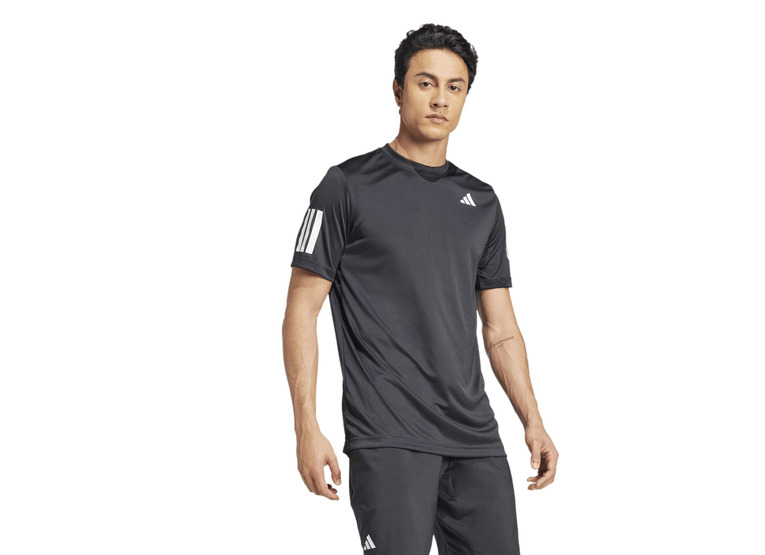 Adidas Club 3-stripe T-shirt zwart heren