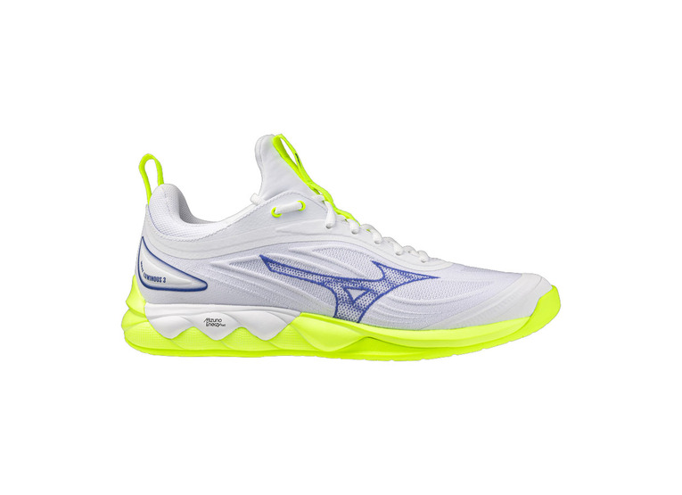 Mizuno Wave Luminous 3 indoorschoen wit/lightning yellow/dazzlin heren