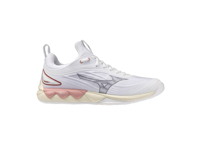 Mizuno Wave Luminous 3 indoorschoen wit/rose elegance/lava falls dames