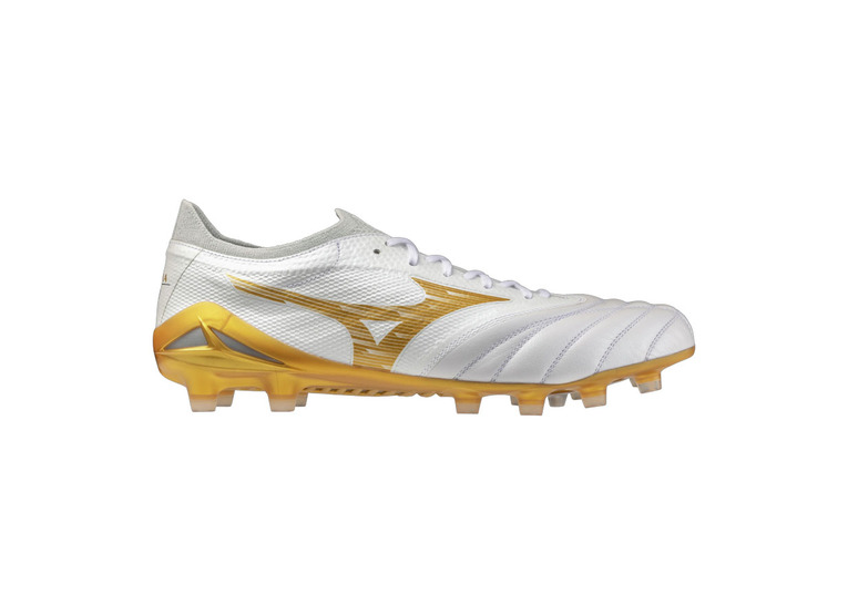 Mizuno Morelia Neo IV Beta elite FG voetbalschoen wit/MP Gold/cool gray