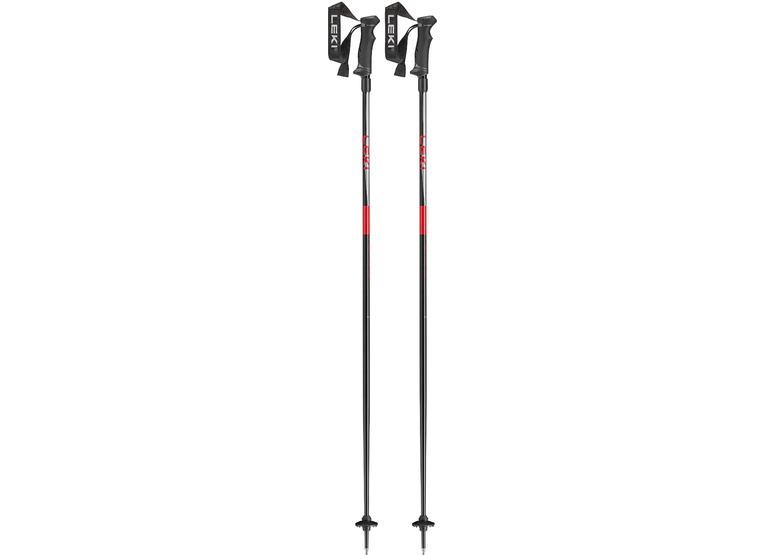 Leki Hot shot skistok zwart/grijs/rood unisex
