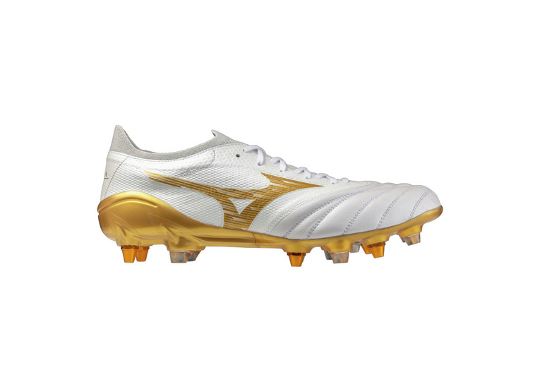 Mizuno Morelia Neo IV Beta elite mix voetbalschoen wit/MP gold/cool gray