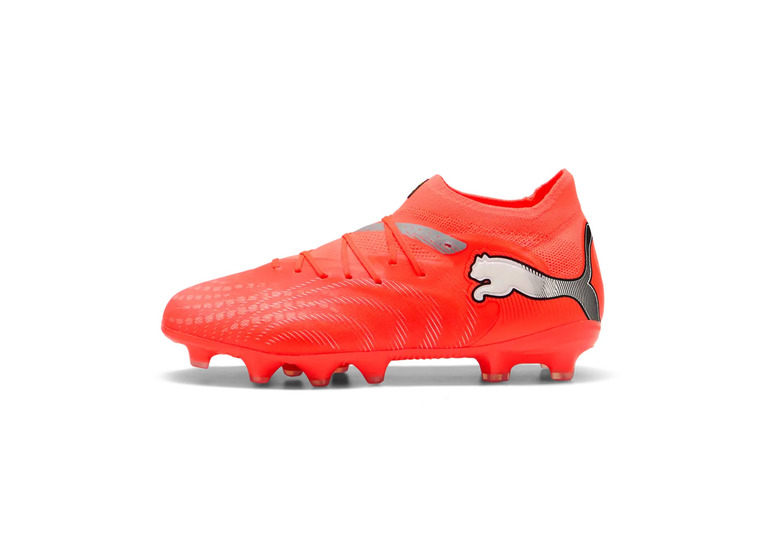 Puma Future 9 Pro FG/AG Jr voetbalschoen glowing red/zilver KIDS
