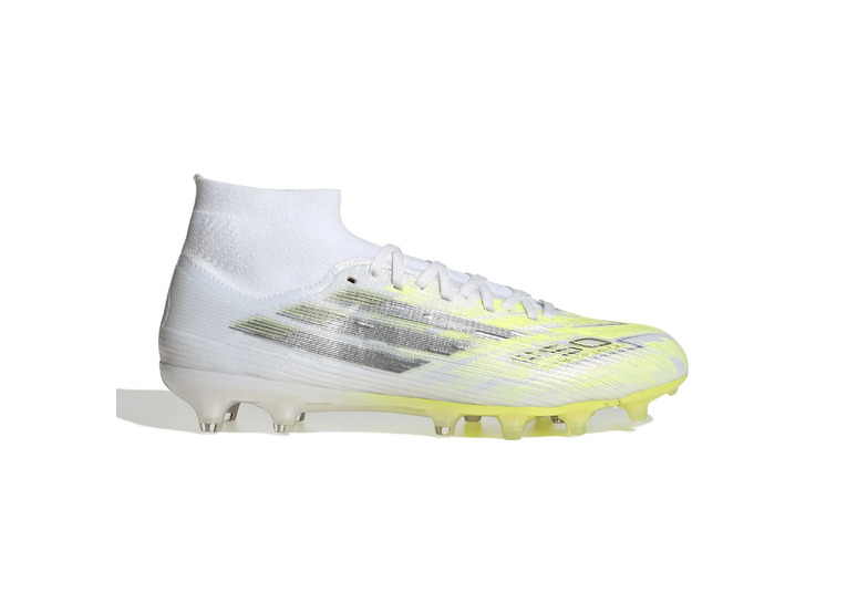 Adidas F50 SPARKFUSION PRO Mid Cut FG/AG voetbalschoen wit/hi-res yellow dames
