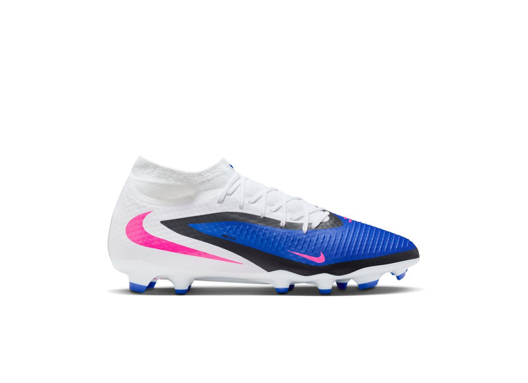 Nike Phantom 6 high academy FG voetbalschoen racer blue/wit/roze