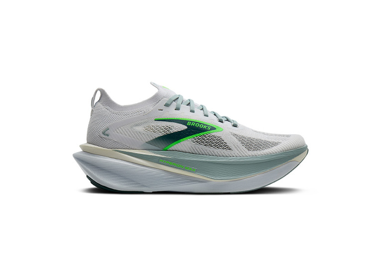 Brooks Hyperion Max 3 loopschoen wit/gray mist/groen heren