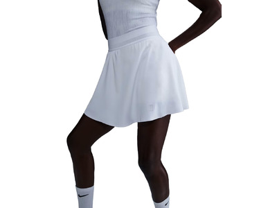 NikeCourt Ace Advantage Dri-FIT tennisrok wit dames