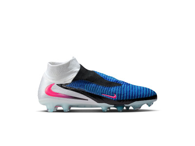Nike Phantom 6 high elite FG voetbalschoen racer blue/wit/roze Nike Phantom 6 high elite FG voetbalschoen racer blue/wit/roze