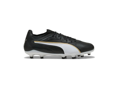 Puma King 20 Ultimate FG/AG voetbalschoen zwart/wit/goud
