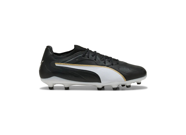 Puma King 20 Ultimate FG/AG voetbalschoen zwart/wit/goud