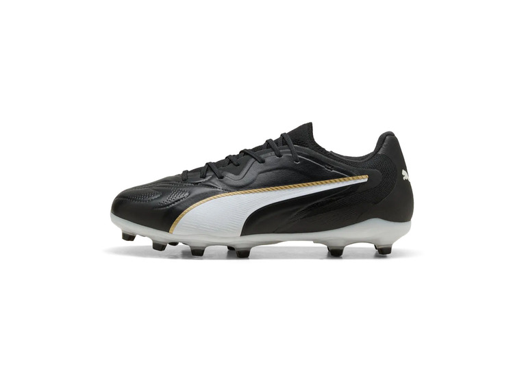 Puma King 20 Pro FG/AG voetbalschoen zwart/wit/goud