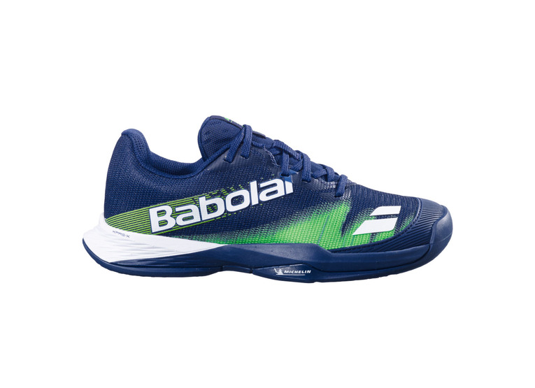 Babolat Jet Premura 2 junior padelschoen blue depths/green flash KIDS Babolat Jet Premura 2 junior padelschoen blue depths/green flash KIDS