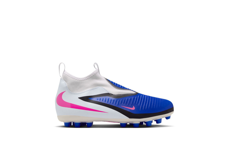 Nike Jr. Phantom 6 high academy FG/MG voetbalschoen racer blue/wit/pink blast KIDS