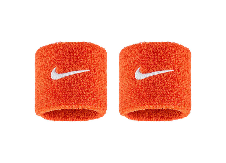 Nike Swoosh classic polsbanden team orange/wit 2-pack