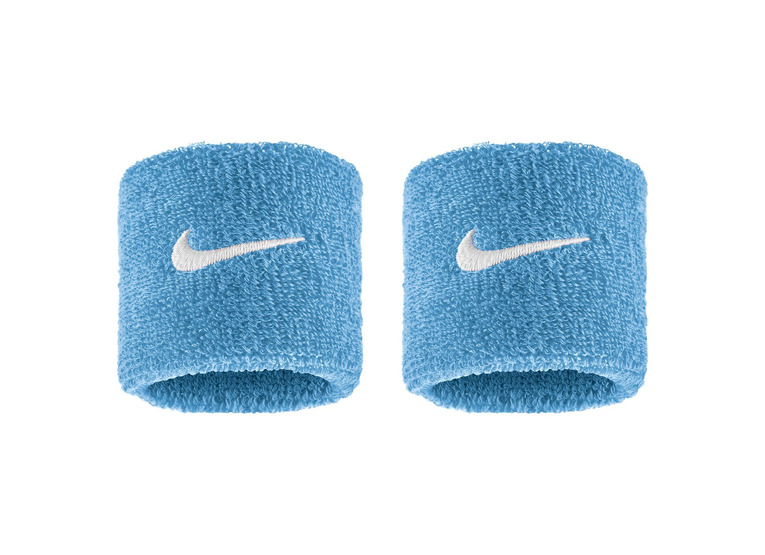 Nike Swoosh classic polsbanden team university blue/wit 2-pack
