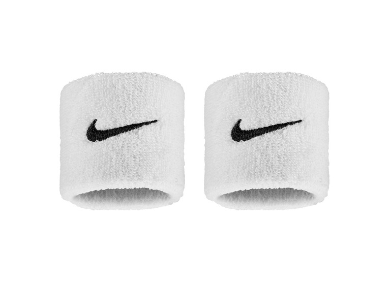 Nike Swoosh classic polsbanden wit/zwart 2-pack