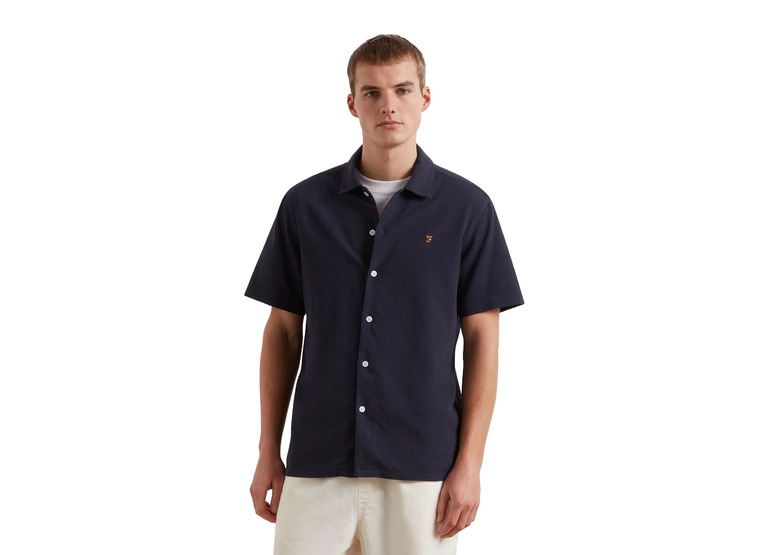 Farah Kirby SS shirt navy heren