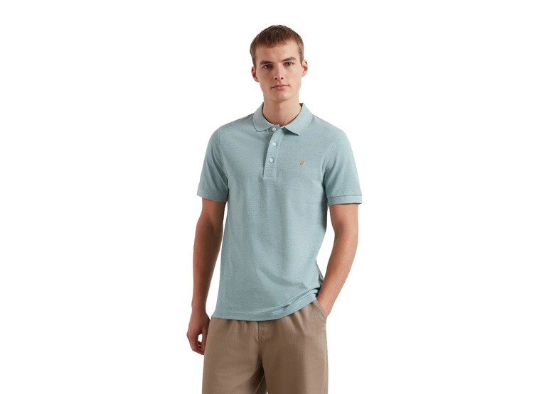Farah Blanes polo green mist marl heren