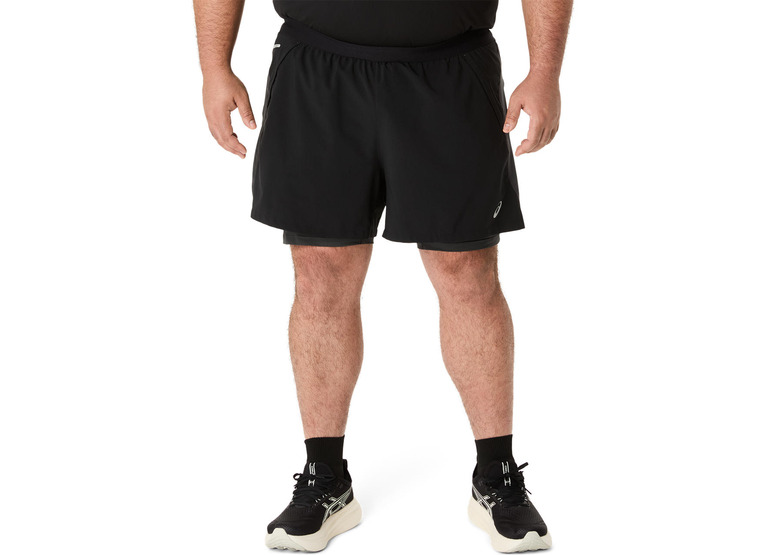 Asics Road 2-in-1 short zwart heren