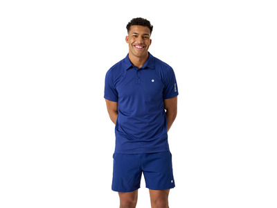 Bjorn Borg Ace Mesh panel polo shirt blue depths heren