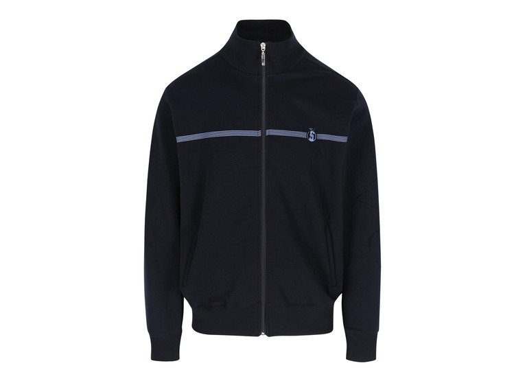 Silvermedal premium super stretch print joggingvest donkerblauw heren