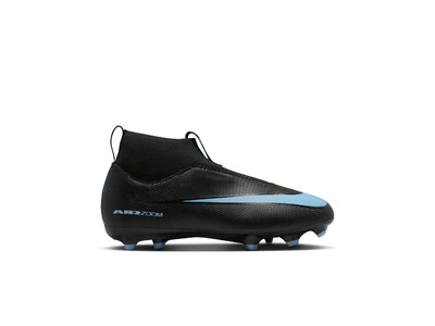 Nike Jr. Mercurial Superfly 10 academy FG voetbalschoen zwart/ice blue KIDS Nike Jr. Mercurial Superfly 10 academy FG voetbalschoen zwart/ice blue KIDS