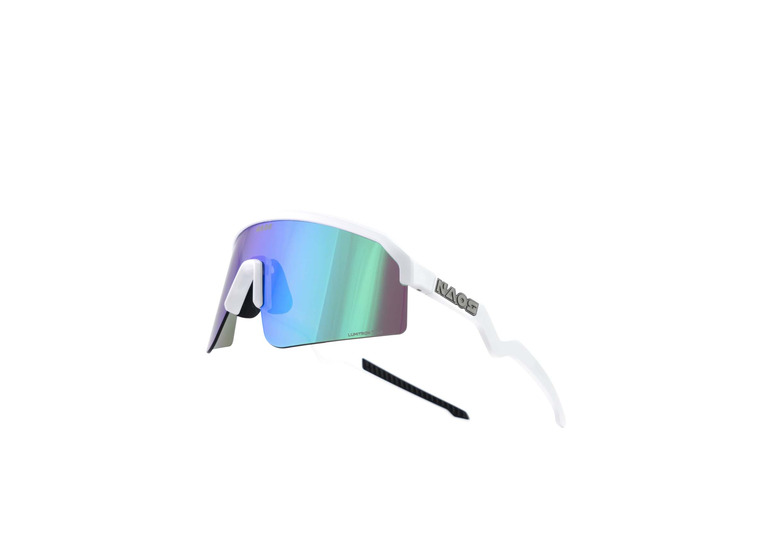 Naos Ziris photochromic sportbril mat wit/blauwgroen unisex